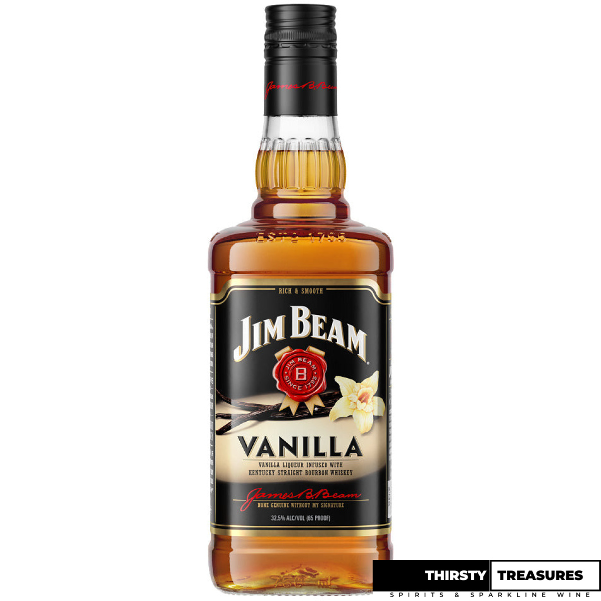 Jim Beam Vanilla Liqueur with Kentucky Straight Bourbon Whiskey 750 ml ...